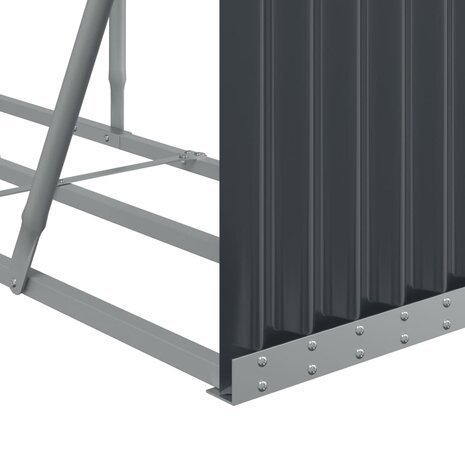 Haardhoutopslag 234x45x100 cm gegalvaniseerd staal antraciet 7