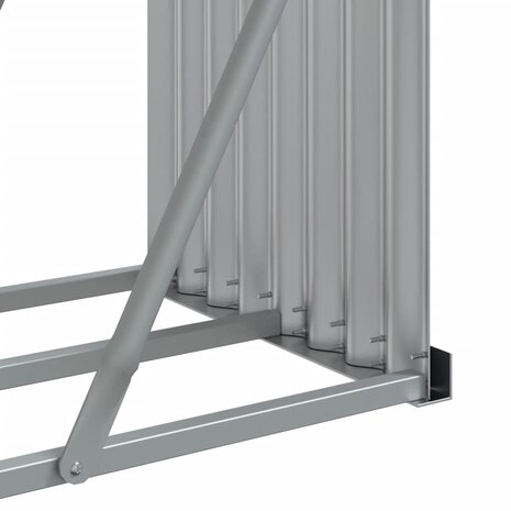 Haardhoutopslag 300x45x100 cm gegalvaniseerd staal antraciet 8