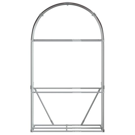 Haardhoutopslag 120x45x210 cm gegalvaniseerd staal bruin 4