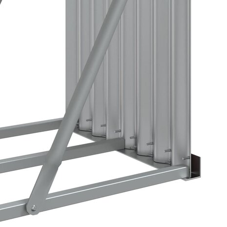 Haardhoutopslag 234x45x100 cm gegalvaniseerd staal bruin 8