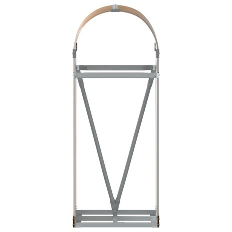 Haardhoutopslag 40x45x100 cm gegalvaniseerd staal lichtbruin 4