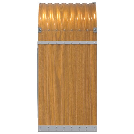 Haardhoutopslag 40x45x100 cm gegalvaniseerd staal lichtbruin 5