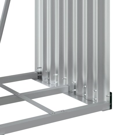 Haardhoutopslag 40x45x100 cm gegalvaniseerd staal lichtbruin 8