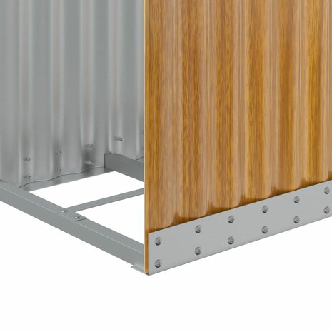 Haardhoutopslag 40x45x170 cm gegalvaniseerd staal lichtbruin 7