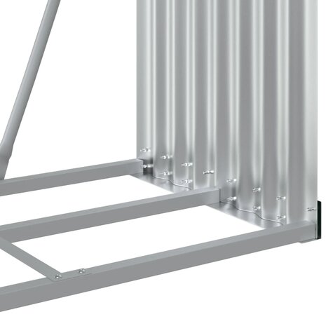 Haardhoutopslag 80x45x120 cm gegalvaniseerd staal lichtbruin 8