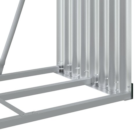 Haardhoutopslag 80x45x190 cm gegalvaniseerd staal lichtbruin 8