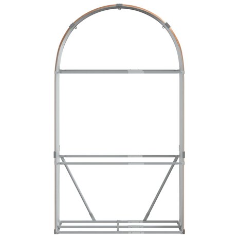 Haardhoutopslag 120x45x210 cm gegalvaniseerd staal lichtbruin 4