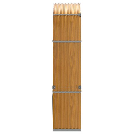 Haardhoutopslag 120x45x210 cm gegalvaniseerd staal lichtbruin 5