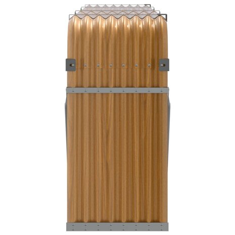 Haardhoutopslag 234x45x100 cm gegalvaniseerd staal lichtbruin 5