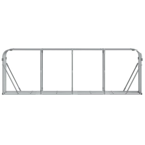 Haardhoutopslag 300x45x100 cm gegalvaniseerd staal zilverkleur 4