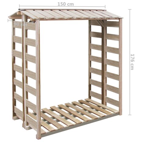 Haardhoutopslag 150x90x176 cm geïmpregneerd grenenhout 3