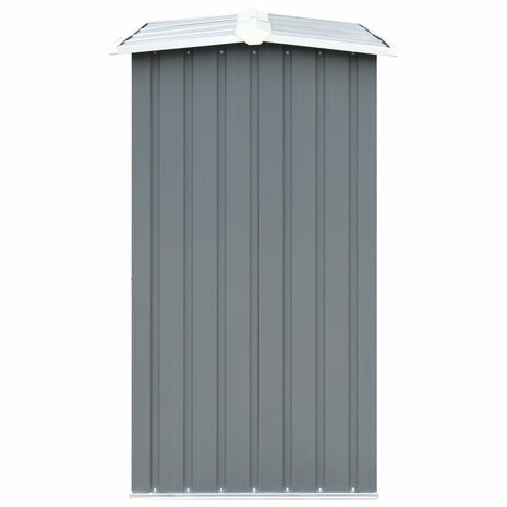 Haardhoutschuur 330x92x153 cm gegalvaniseerd staal grijs 4