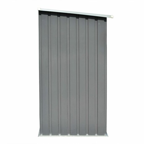 Haardhoutschuur 163x83x154 cm gegalvaniseerd staal grijs   5