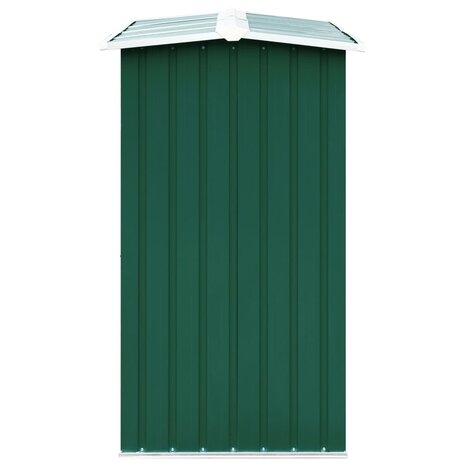 Haardhoutschuur 172x91x154 cm gegalvaniseerd staal groen 4