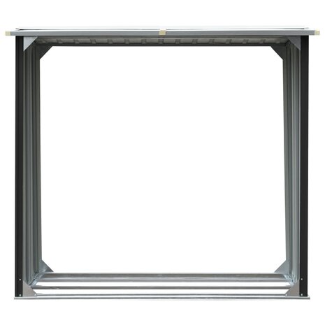 Haardhoutschuur 172x91x154 cm gegalvaniseerd staal antraciet 3