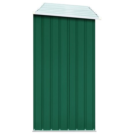 Haardhoutschuur 330x84x152 cm gegalvaniseerd staal groen 4