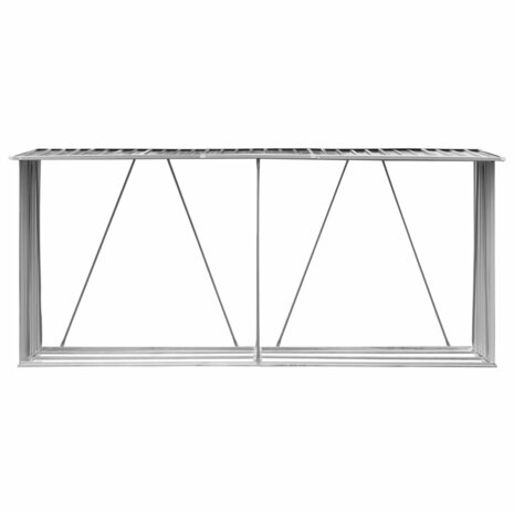 Haardhoutschuur 330x84x152 cm gegalvaniseerd staal antraciet   3