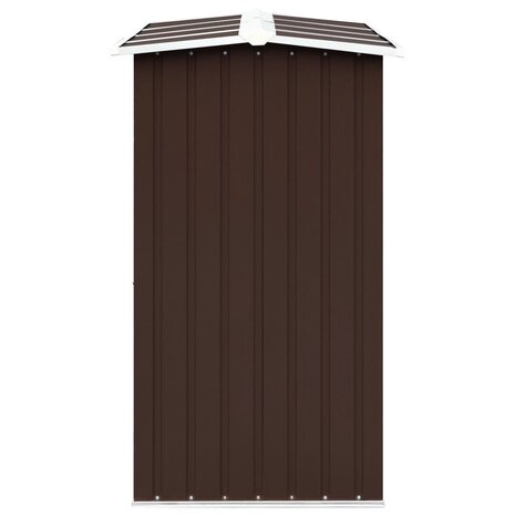 Haardhoutschuur 330x92x153 cm gegalvaniseerd staal bruin 4