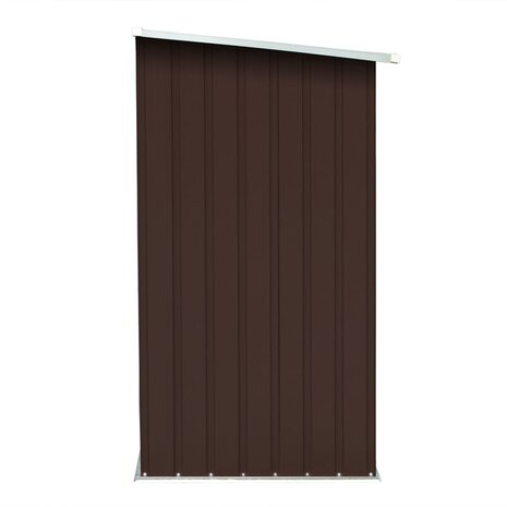 Haardhoutschuur 163x83x154 cm gegalvaniseerd staal bruin 4