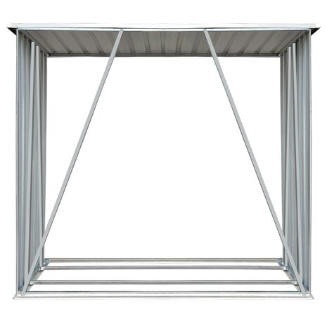 Haardhoutschuur 163x83x154 cm gegalvaniseerd staal antraciet 3