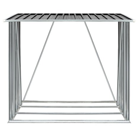 Haardhoutschuur 163x83x154 cm gegalvaniseerd staal antraciet 5