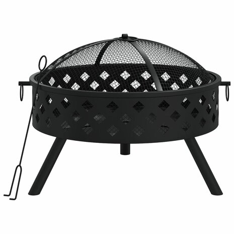 Vuurplaats met pook XXL 58 cm staal 2