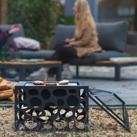 RedFire Vuurplaats Mikor met barbecuerooster zwart 5