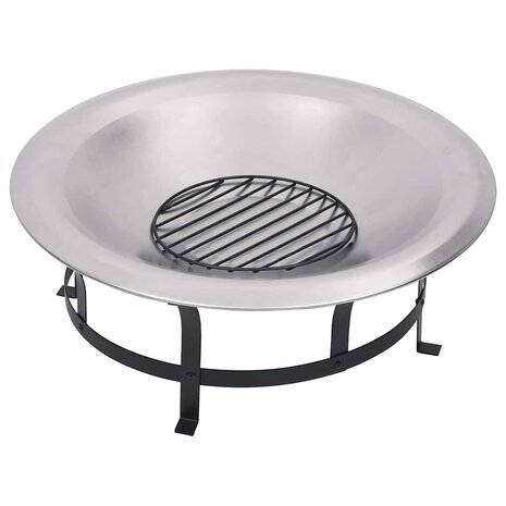 Tuinvuurplaats met grill 76 cm roestvrij staal 4