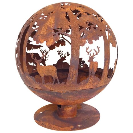 Esschert Design Vuurschaal laser gesneden 57,5 x 57,5 x 66 cm roest FF261 1
