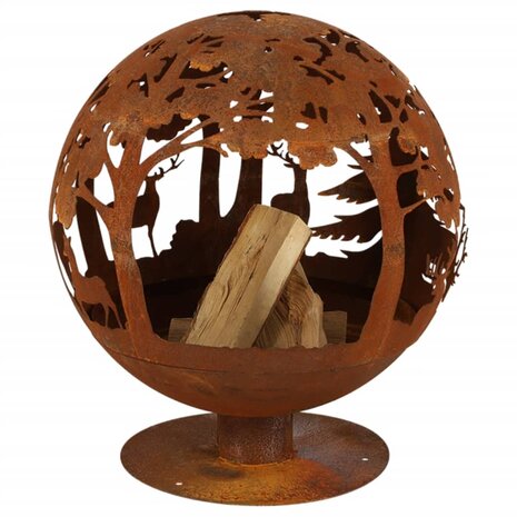 Esschert Design Vuurschaal laser gesneden 57,5 x 57,5 x 66 cm roest FF261 3