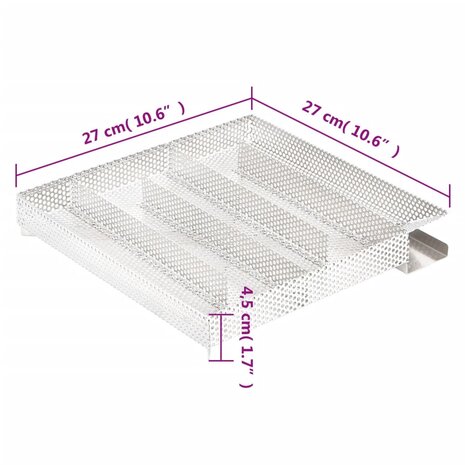 Rookgenerator koud 5-kamers 27 cm roestvrij staal 7