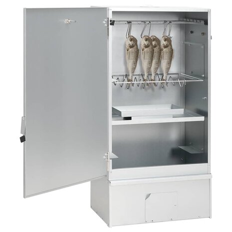 BBQ-rookoven met houtsnippers 44,5x29x83 cm staal 3
