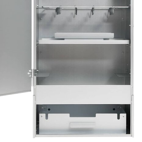 BBQ-rookoven met houtsnippers 44,5x29x83 cm staal 9