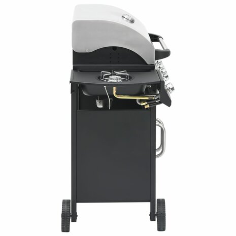 Gasbarbecue 4+1 kookzone staal en roestvrij staal zwart zilver  5