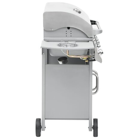 Gasbarbecue 4+1 kookzone roestvrij staal zilverkleurig  5