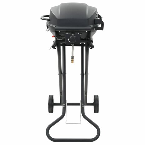 Gasbarbecue met kookzone draagbaar zwart 3