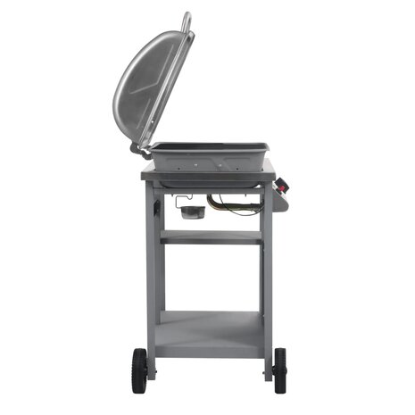 Gasbarbecue met 3-laags zijtafel zwart en zilverkleurig 5
