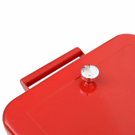 Koelbox op wielen 92x43x89 cm rood 8