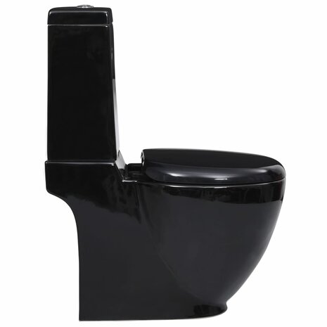 Toilet met afvoer achter keramiek zwart 4
