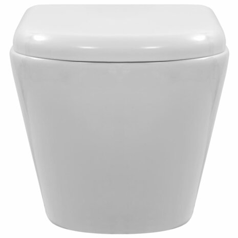 Hangend toilet randloos keramiek wit 5