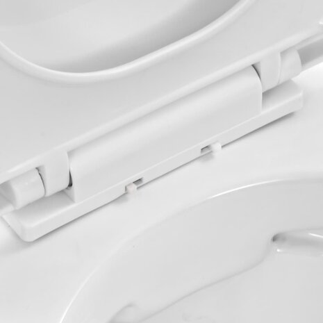Hangend toilet randloos keramiek wit 8