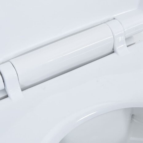 Toilet verhoogd 7 cm soft-close randloos keramiek wit 7