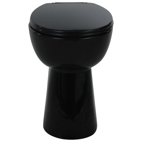 Toilet verhoogd 7 cm soft-close randloos keramiek zwart 4