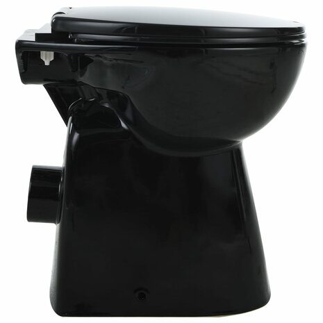 Toilet verhoogd 7 cm soft-close randloos keramiek zwart 5