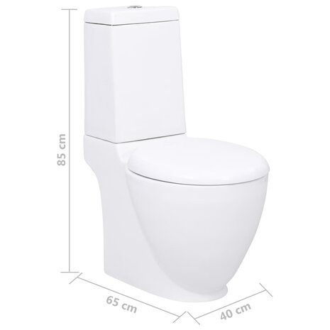 Toilet met afvoer achter keramiek wit 8