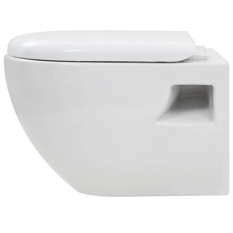 Hangend toilet met verborgen stortbak keramiek wit 7