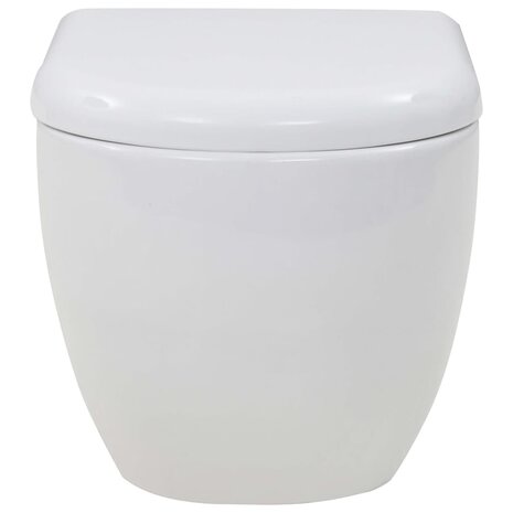 Hangend toilet met verborgen stortbak keramiek wit 8
