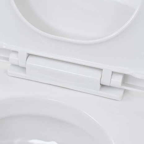 Hangend toilet met verborgen stortbak keramiek wit 9