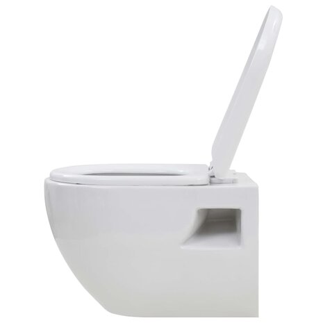 Hangend toilet met hoge verbogen stortbak keramiek 7