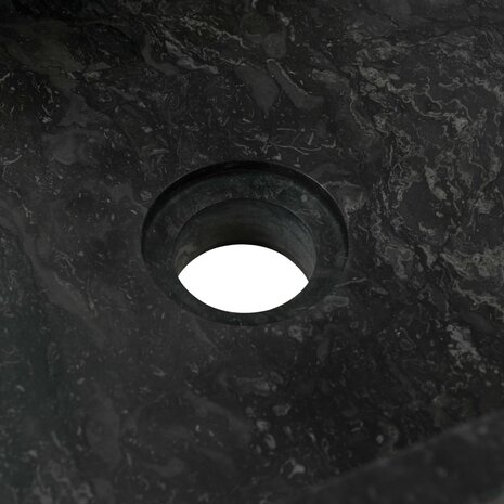 Gootsteen 45x30x12 cm marmer hoogglans zwart 8